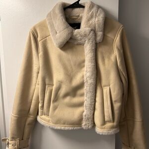 Hollister Cream Shearling Jacket
